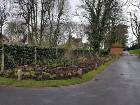 Soft Landscaping on Park Entrance